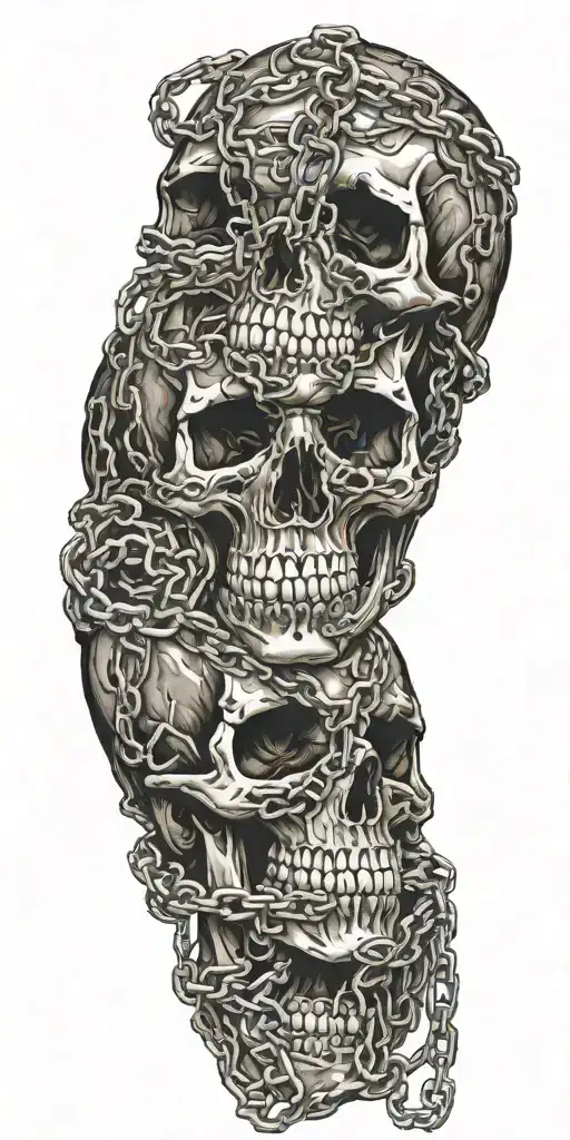 Skulls Wrapped In Chains
