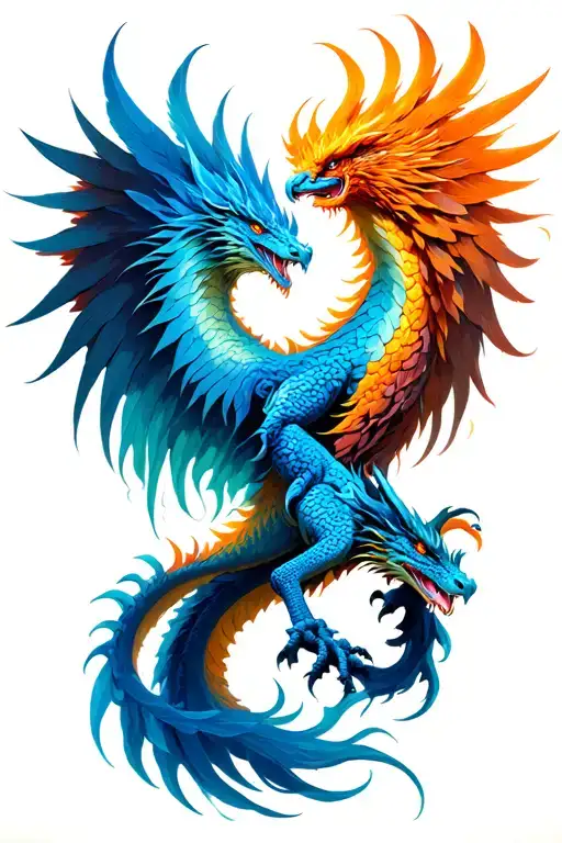 Phoenix And Dragon Emerging