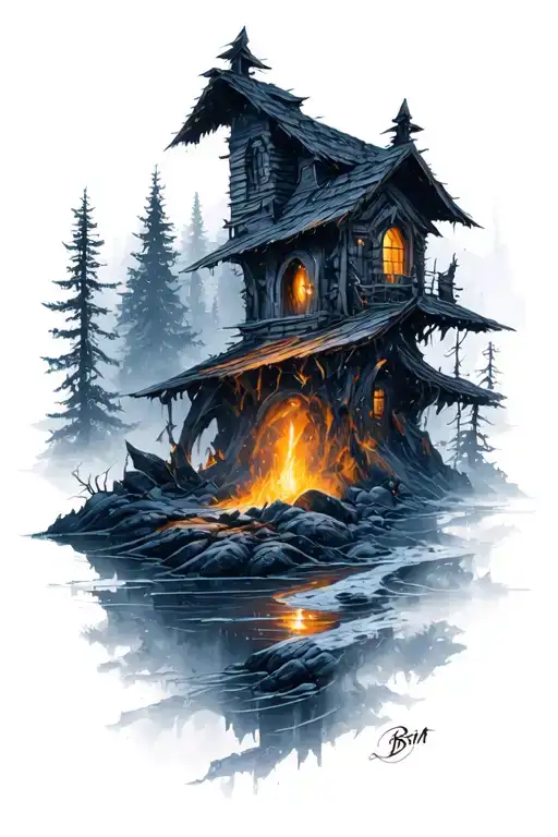 Skyrim Nocturnal Landscape Shrouded