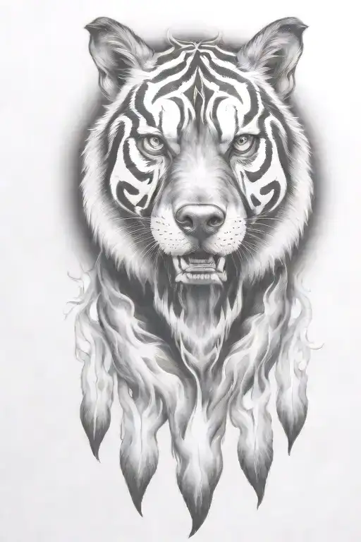 Hell Hound Dog With Flames