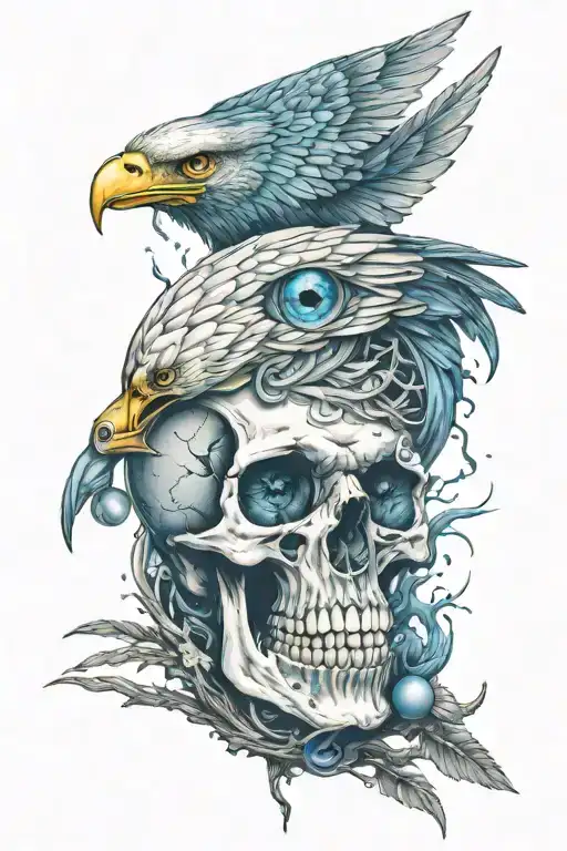Skull Eagle Eye Blue