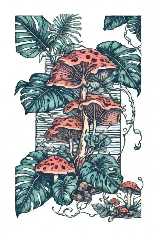 Monstera Mushroom Fairycore