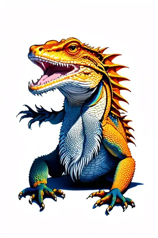 Bearded Dragon Forearm Tattoo Design