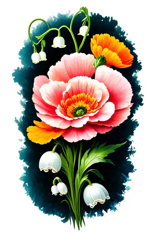 Carnation Poppy Marigold Lily Of The Valley