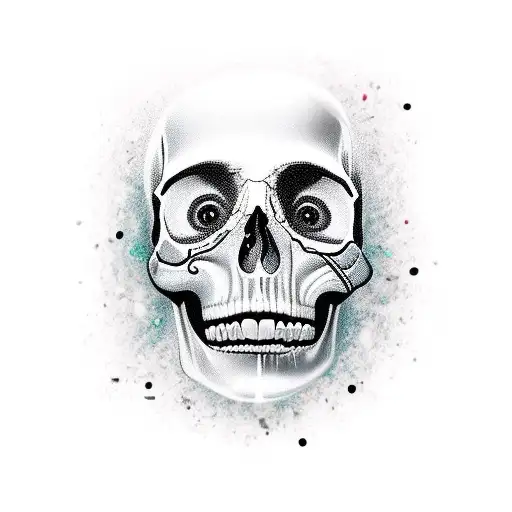 Woman Face Skull Trash Polka