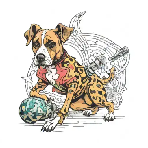 My Dog Playing A Bango