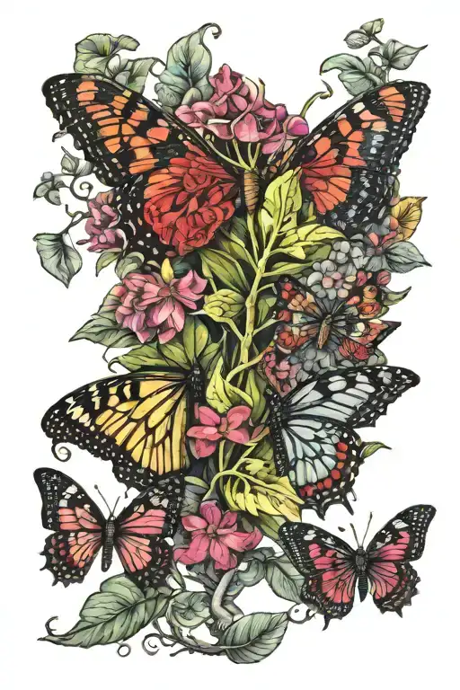 Gemini Monstera Dragon Mushroom Butterfly