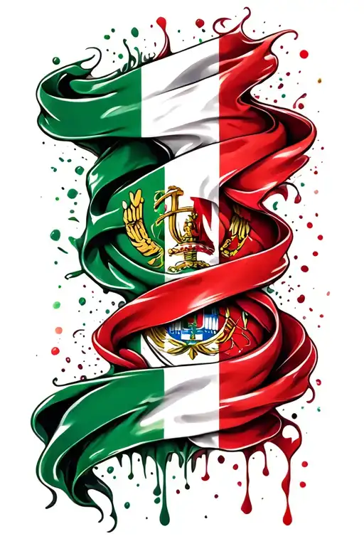 Italian Flag Wrapped