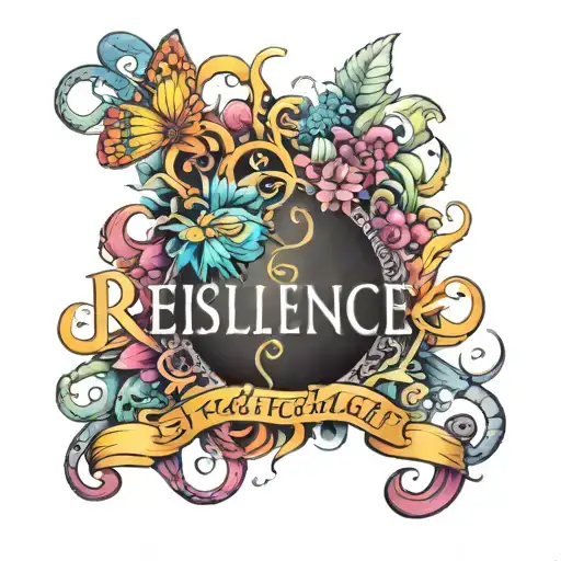 Colored Letters With The Word Resilience