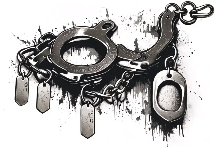 Igy6 With Handcuffs And Dog Tags Hanging