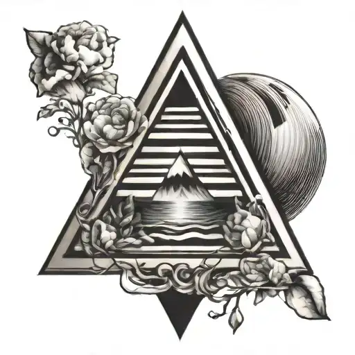 Triangle Through Black Stripe