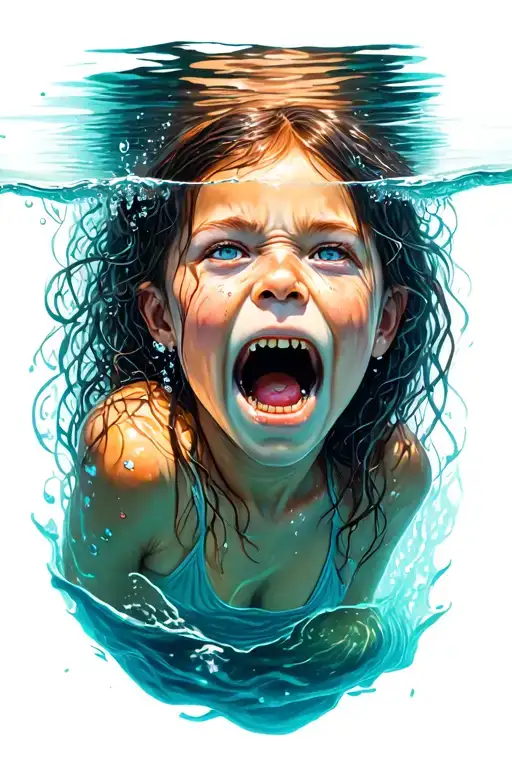 Preaty Girl Stuck Underwater Screaming And Ban Teens Of Denial