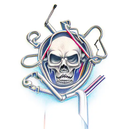 Zipper With Grim Reaper