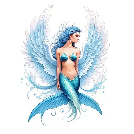 Curvy Mermaid Angel Phoenix Fierce