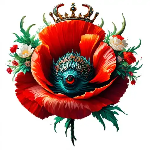 Dragon Poppy Flower Crown Airforce Photographer Army