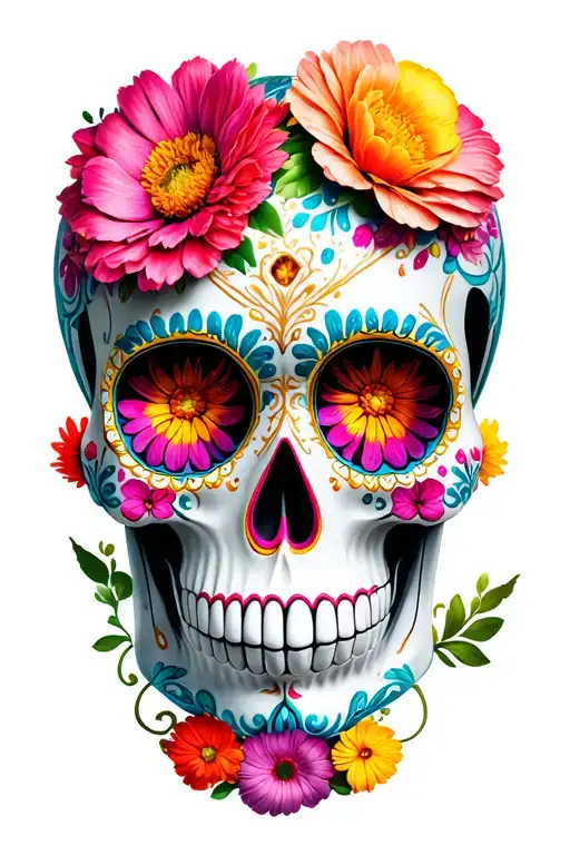 Sugar Skull Flowers