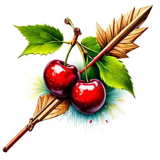 Cherry And Arrow Design Combining Elements