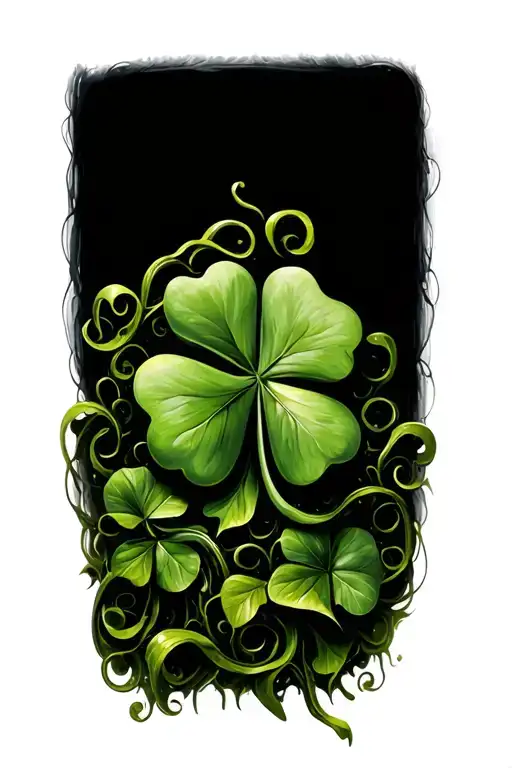 Shamrock With Vines Growing