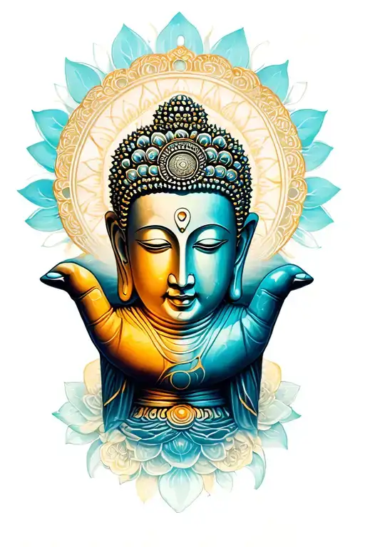 Buddha And Hamsa Hand Combination