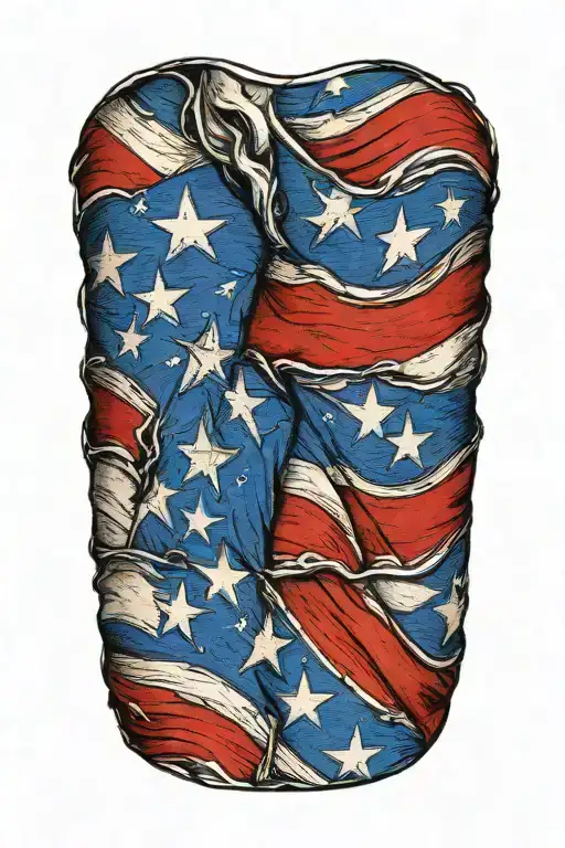 American Flag Wrapped Forearm