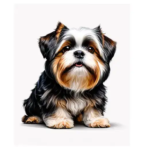 Shi Tzu Dog Sits