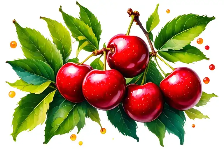 Cherry Fruit Tree Branch