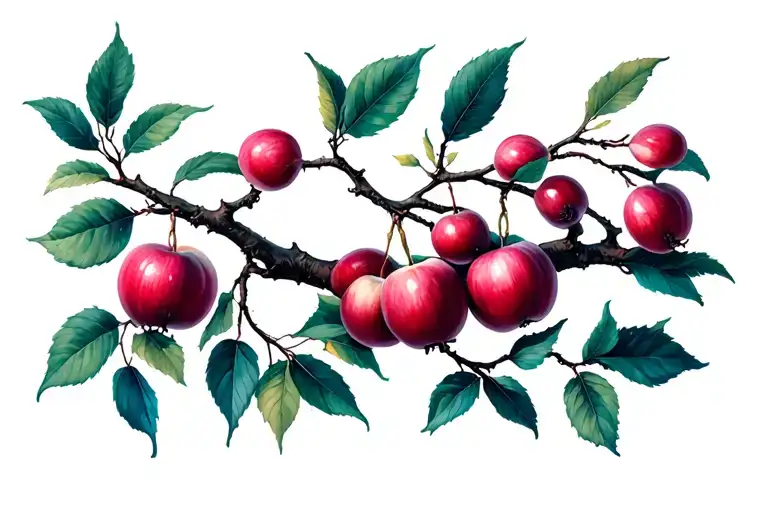 Tree Branch With Crabapple