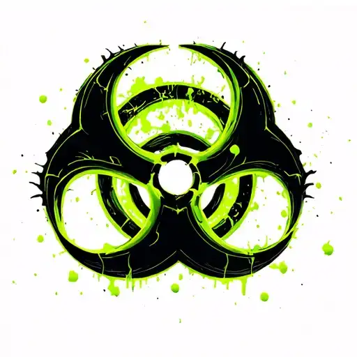 Biohazard Neon Green And Black