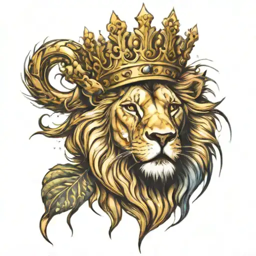 Lion Wearing Crown