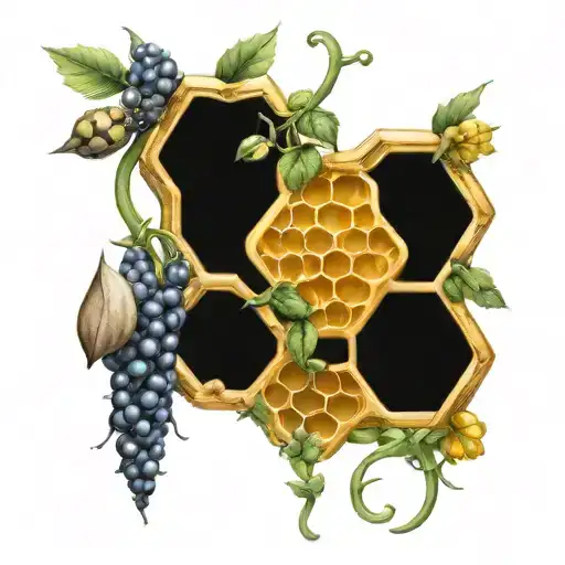 Honeycomb And Vine Intertwined