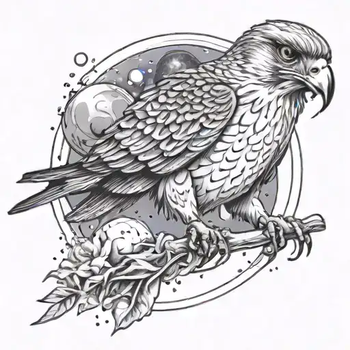 Falcon Mysticism Gothic Space Planets