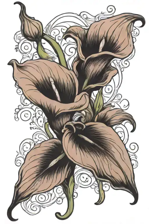 Black Calla Lilly's