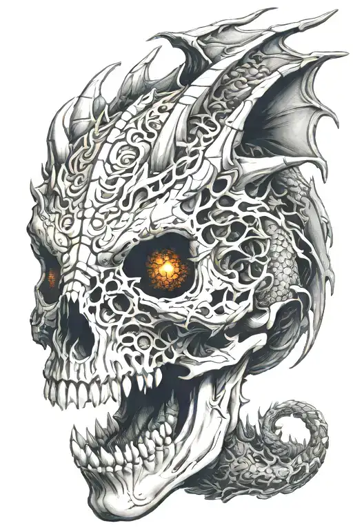 Skull Of A Dragon Profile Only