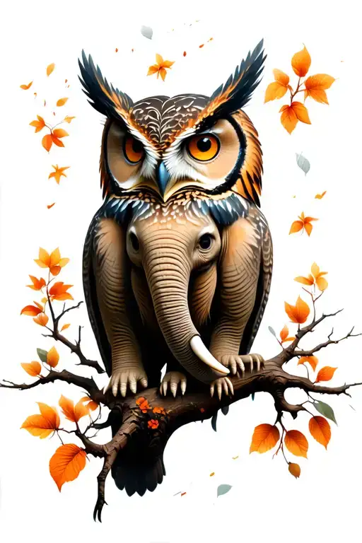 Owl Tree Elephant