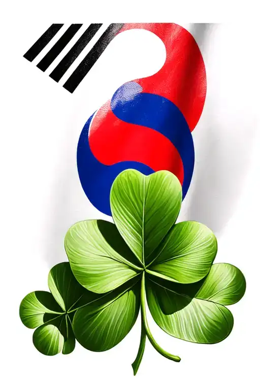 Shamrock Within Korean Flag