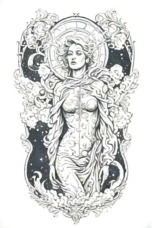 Heaven Opening Her Coat To Reveal Hidden Galaxies