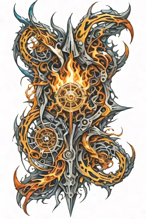 Biomech Symetrical Fire Spikes
