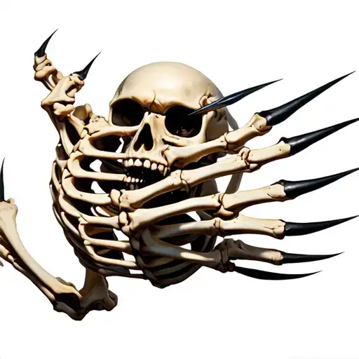 Skeleton That Claws The Skin