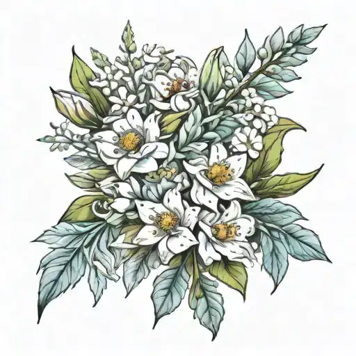 July Birth Flower Bouquet