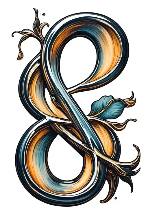 Minimalist Breathe Tatoo With The Ampersand Symbol Connected At The End In A Flowy Manner