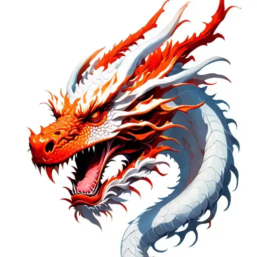 White And Red Dragon