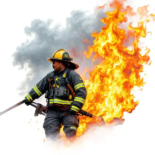 Firefighter Out Of The Flames