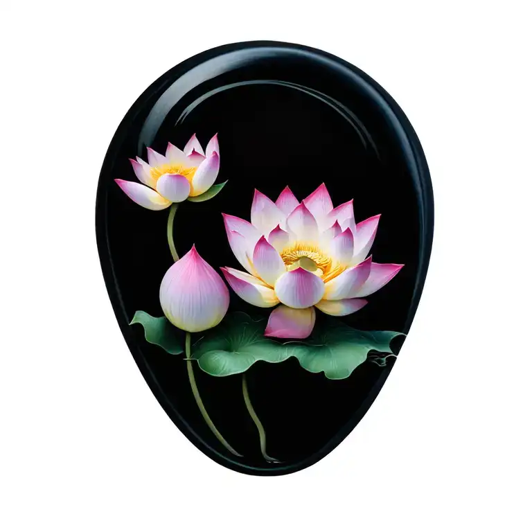 Semicolon Made Of Lotus Petals