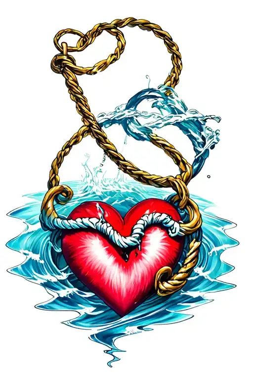 Mooring Portrait With A Heart