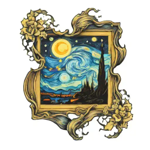 Starry Night Van Gogh Black Hole