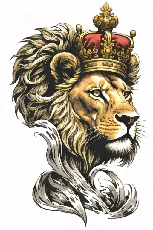 Lion Wearing A Crown