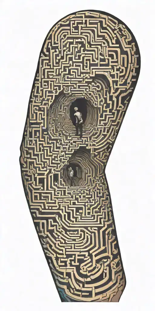 Chained And Trapped Inside A Maze