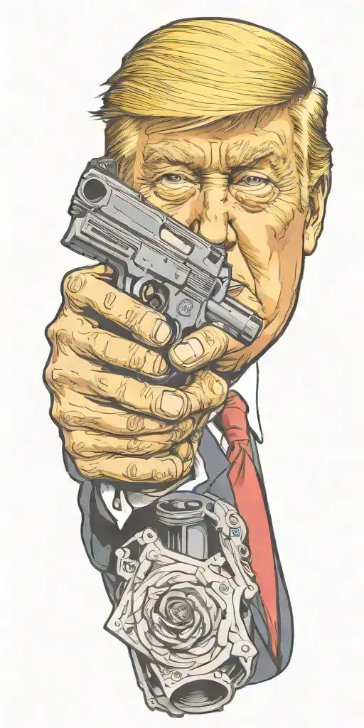 Trump Hold Gun You Missed Bitch