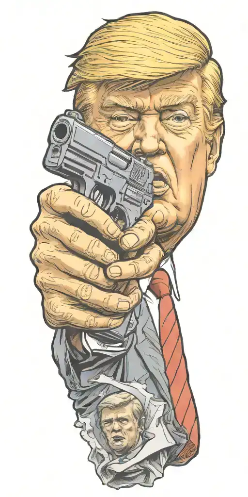 Trump Hold Gun You Missed Bitch