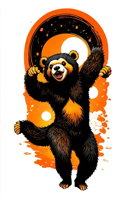 Kuma Memory Balloo In Orange And In The Middle As Shadow Kuma Dancing Like Nika